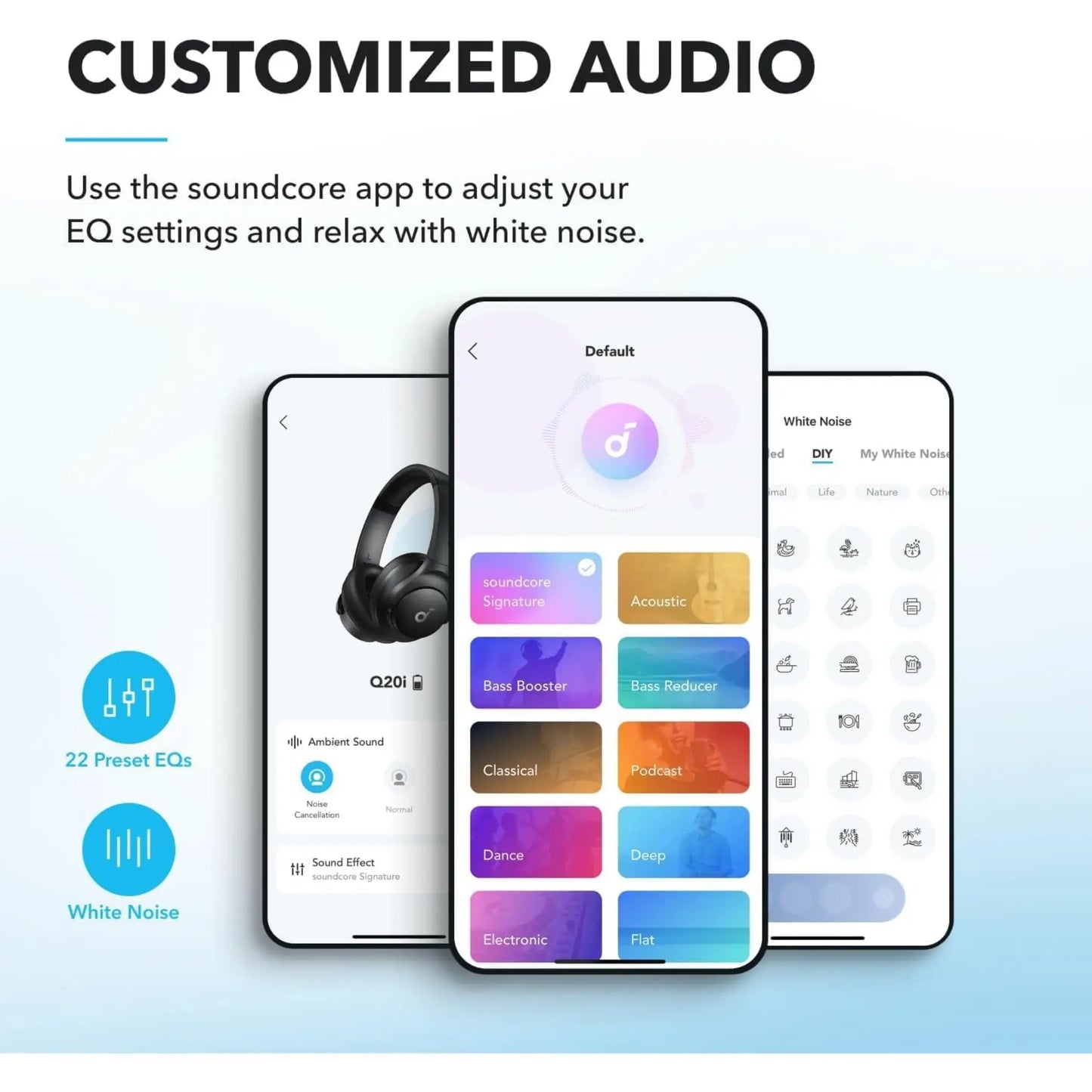 Soundcore Q20i Hybrid ANC Headphones | Hi-Res Audio