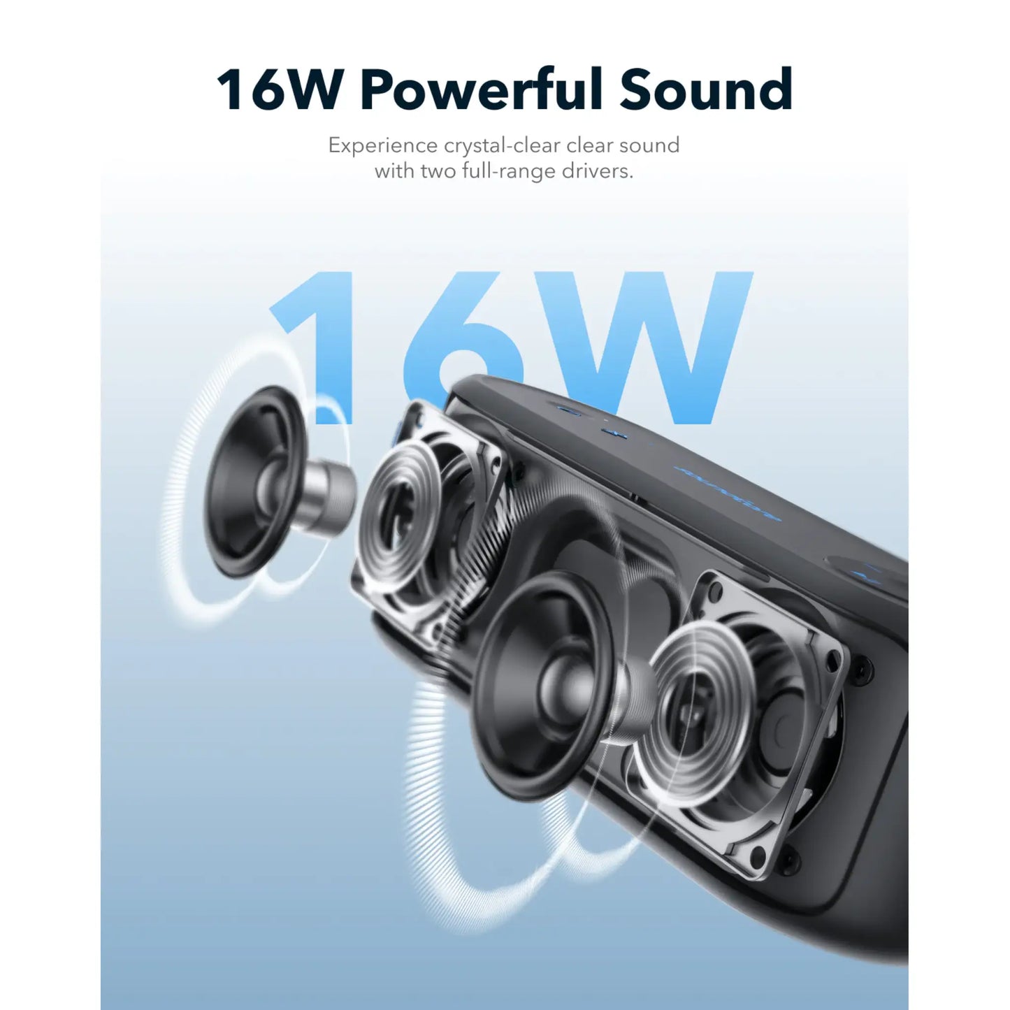 Soundcore Select 3 Portable Outdoor Bluetooth Speaker – 360° Sound, IP67 Waterproof, 12H Battery