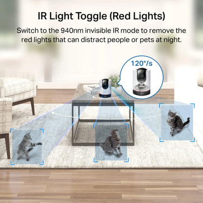 TP-Link Tapo C225 2K QHD Pan/Tilt AI Security Camera | Smart WiFi Home Camera with Night Vision & HomeKit