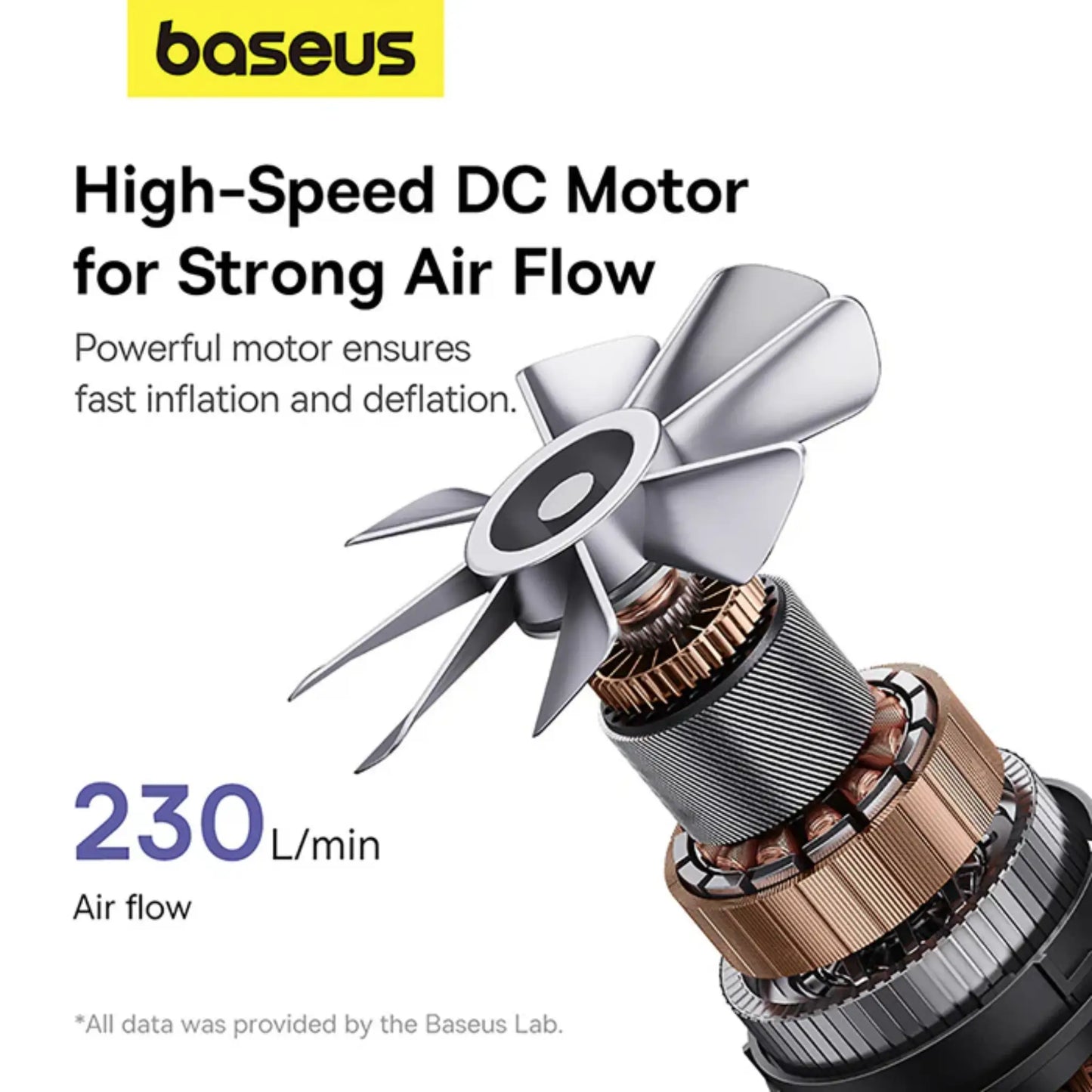 Baseus PocketGo Portable Air Pump – 3500Pa Mini Electric Inflator for Mattress, Boat & Camping