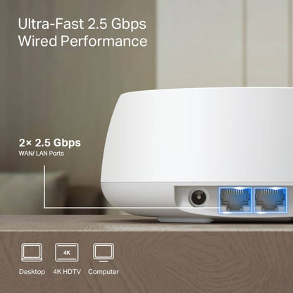 TP-Link Deco BE25 BE3600 Mesh WiFi 7 System | 3.6Gbps, 2.5G Ports