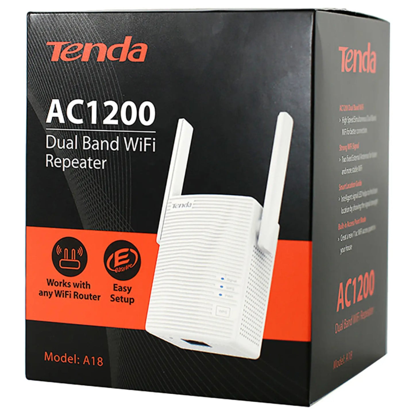 Tenda (A18-AC1200) WiFi 6 Range Extender AX3000 Dual-Band Gigabit AP Mode