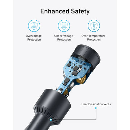 Anker 167.5W Triple-Port Car Charger with USB-C Cable | 100W Fast Charging