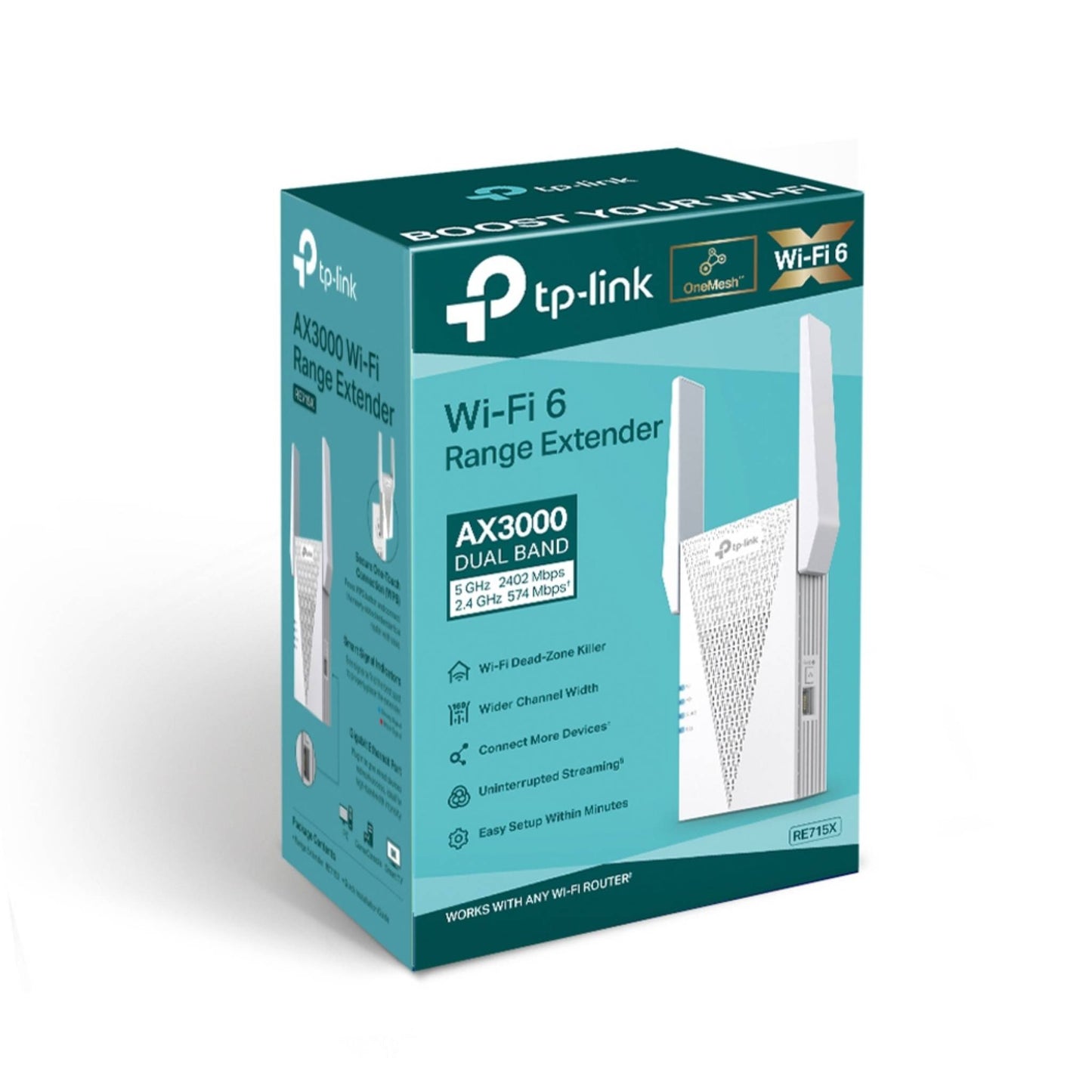 TP-Link RE715X AX3000 Mesh Wi-Fi 6 Range Extender