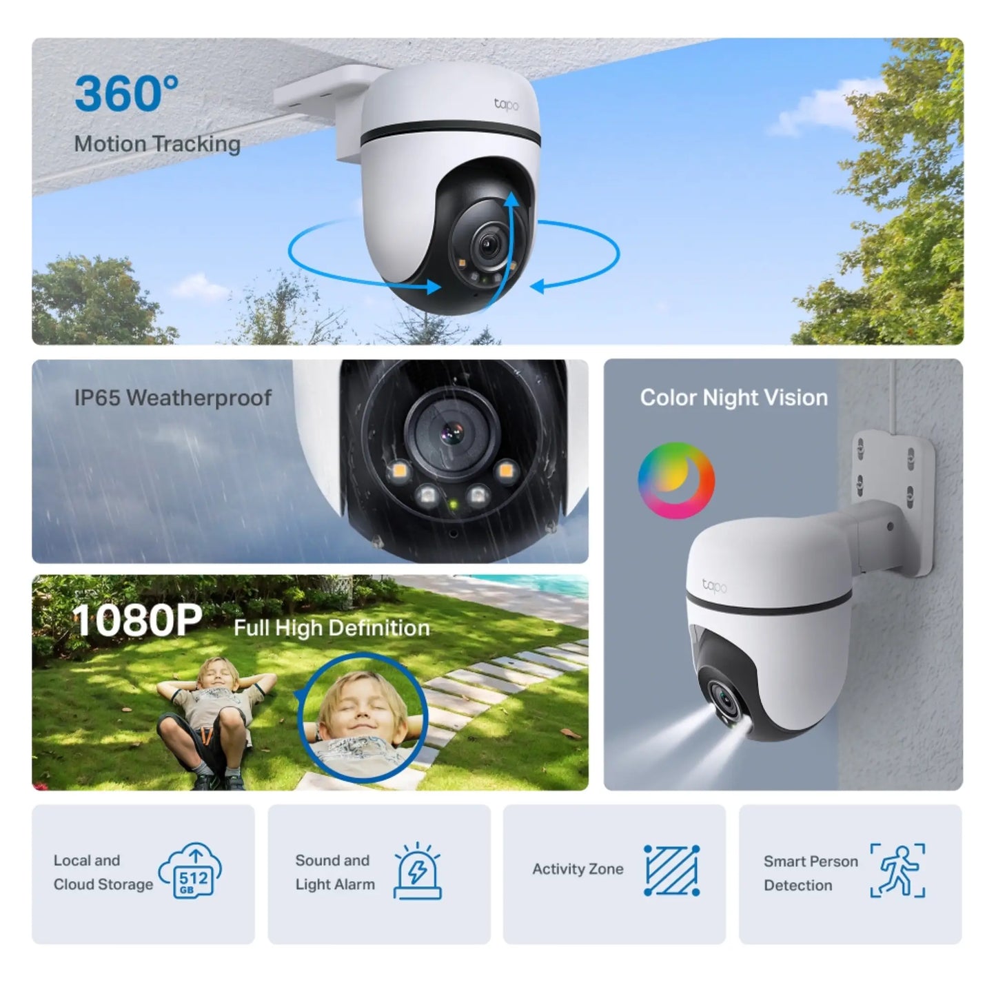 TP-Link Tapo C500 Outdoor Pan Tilt Security WiFi Camera 1080P