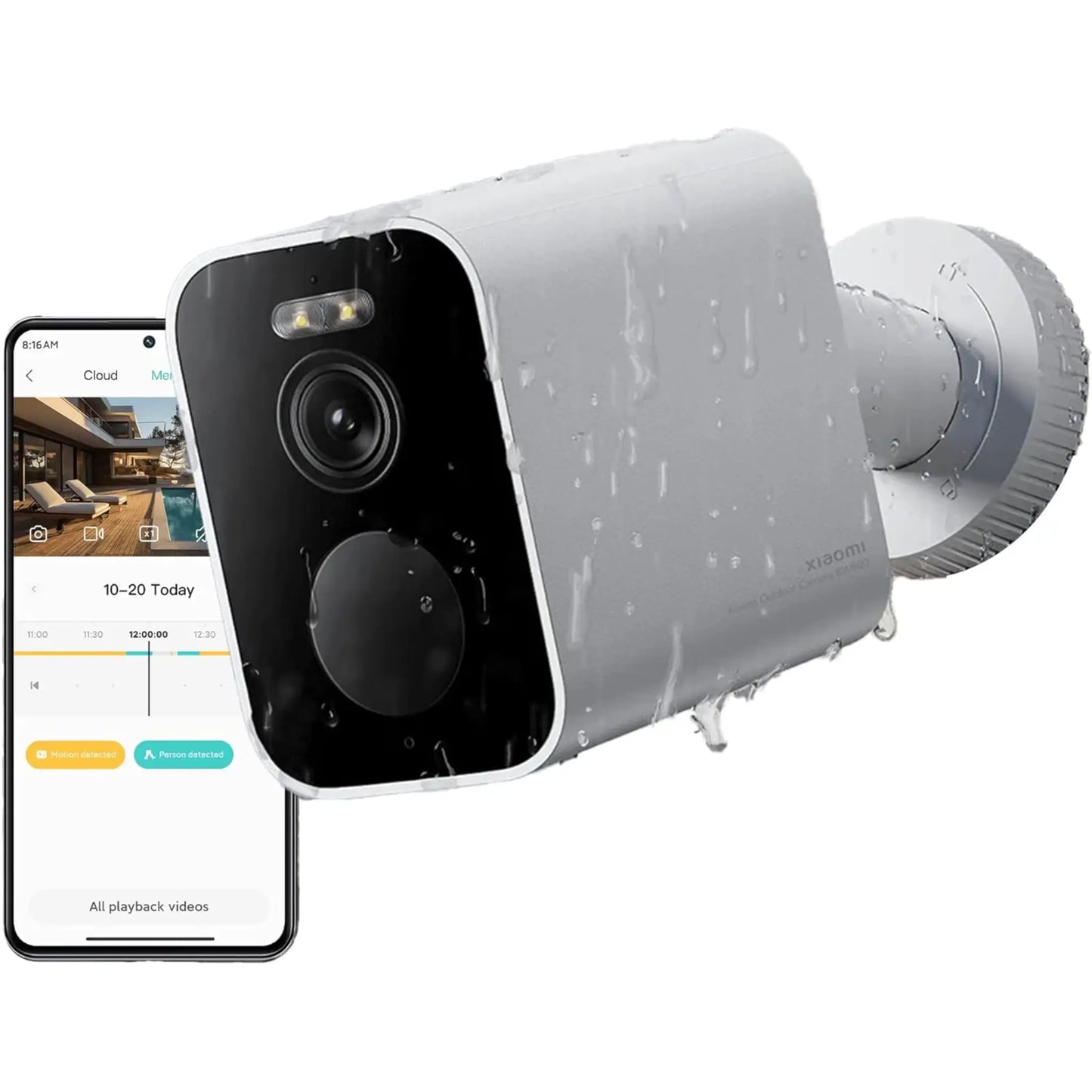 Xiaomi Outdoor Camera BW500 2.5K Wireless Security Camera | Color Night Vision, IP67, 136° Wide Angle