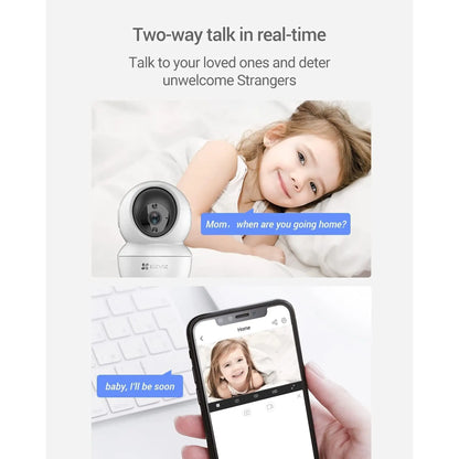 EZVIZ C6N 3MP 2K WiFi Indoor Security Camera with Smart Tracking