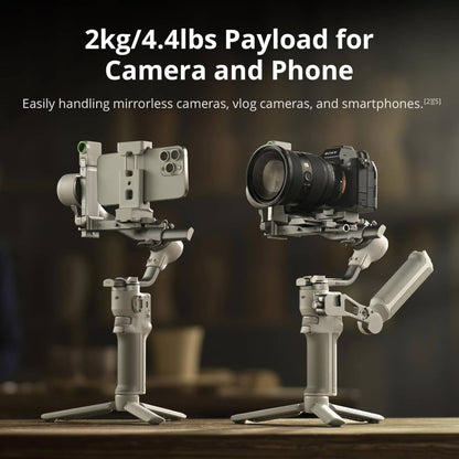 The DJI RS 4 Mini is a lightweight 3-axis gimbal stabilizer