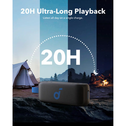 Soundcore Select 3 Portable Outdoor Bluetooth Speaker – 360° Sound, IP67 Waterproof, 12H Battery