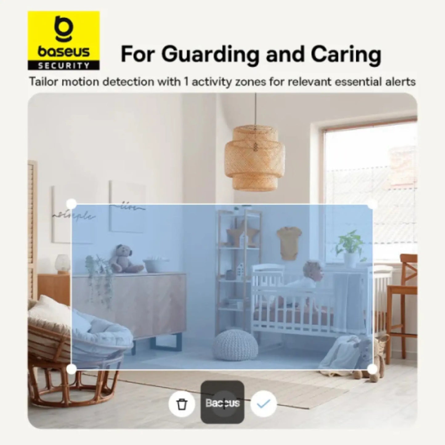 Baseus Security P1 Pro 3K Wi-Fi Indoor Camera | AI Detection & 360° Pan