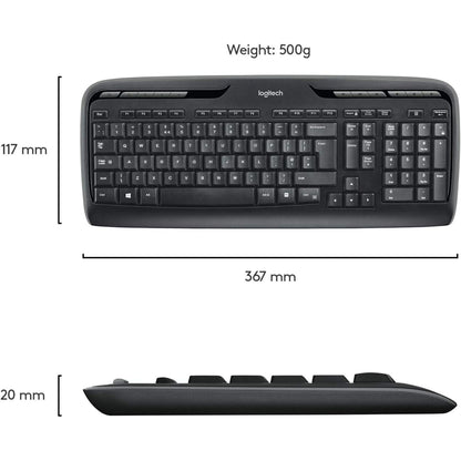 Logitech MK330 Wireless Keyboard and Mouse Combo | with Arabic Keys