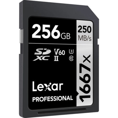 Lexar 256GB Professional 1667x UHS-II SDXC Memory Card | 250MB/s Read Speed
