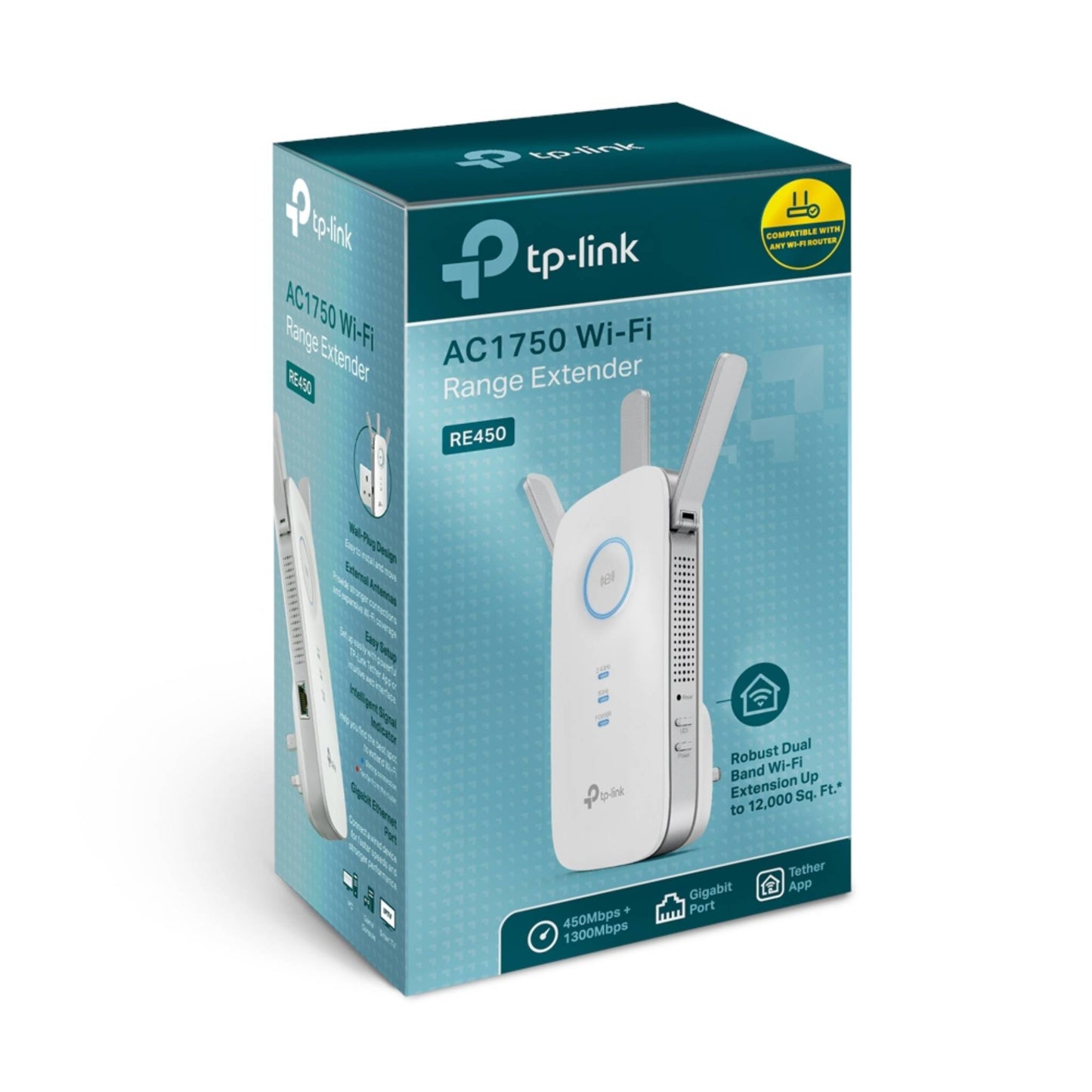 TP-Link RE450 AC1750 Wi-Fi Range Extender | Dual Band, Gigabit Port