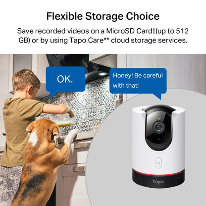 TP-Link Tapo C225 2K QHD Pan/Tilt AI Security Camera | Smart WiFi Home Camera with Night Vision & HomeKit