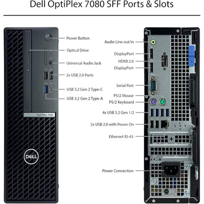 Dell OptiPlex 7080 SFF Small Form Factor Desktop Computer |  10th Gen Intel Core i7-10700
