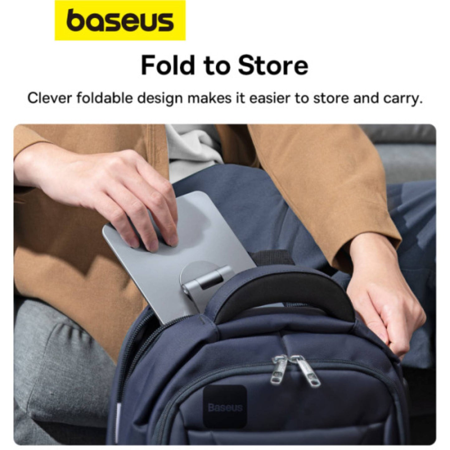 Baseus Mag Stable Magnetic Tablet Stand for iPad 12.9 | 360° Rotatable & Foldable Holder – Grey