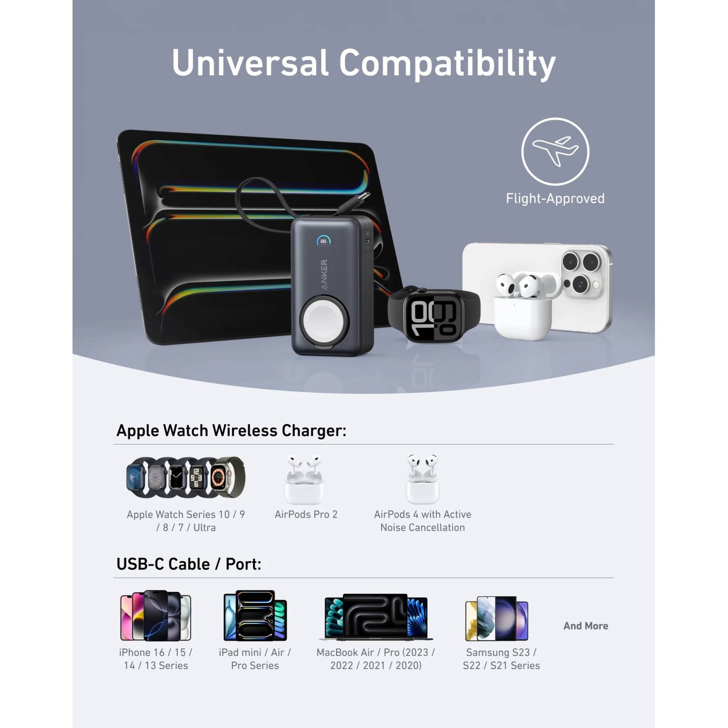 Anker MagGo Power Bank (10K, 35W, For Apple Watch)