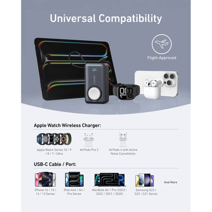 Anker MagGo Power Bank (10K, 35W, For Apple Watch)