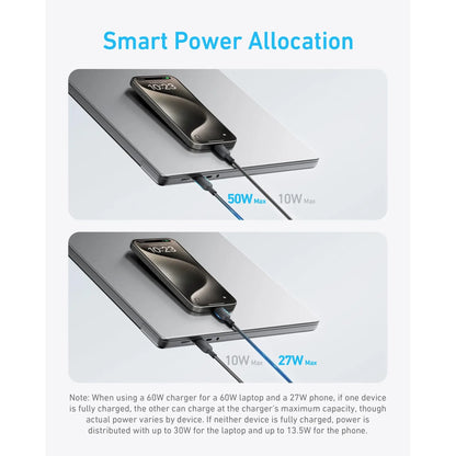 Anker 140W 2-in-1 USB-C to USB-C Charging Cable | Dual Device Fast Charge