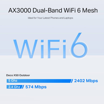 TP-Link Deco X50-Outdoor AX3000 Mesh WiFi 6 | IP65 PoE