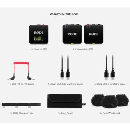 RØDE Wireless GO (Gen 3) Black Dual-Channel Wireless Microphone System