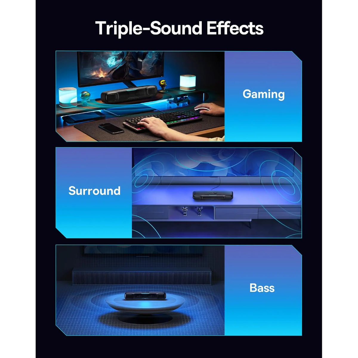 Baseus AeQur DS10 Mini Bluetooth Soundbar Speaker