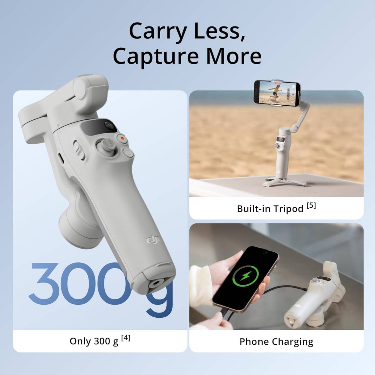 DJI Osmo Mobile 7 is a portable 3-axis gimbal stabilizer for iPhone and Android
