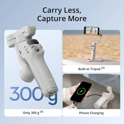 DJI Osmo Mobile 7 is a portable 3-axis gimbal stabilizer for iPhone and Android