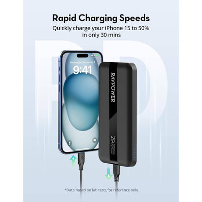 Ravpower RP-PB1236 PD20W 10000mAh 2-Port power bank Black