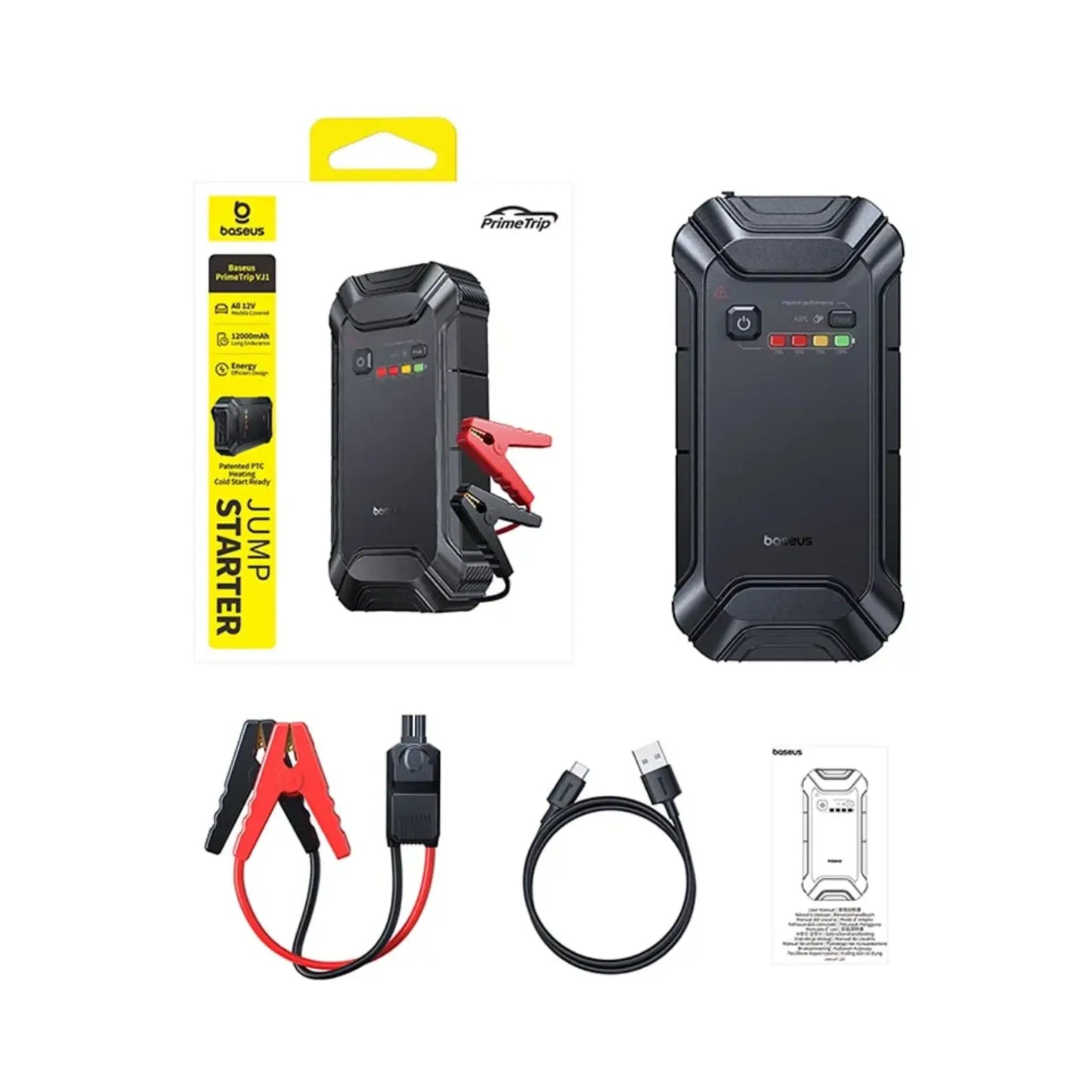 Baseus PrimeTrip VJ1 Jump Starter 12000mAh 5000A Portable Car Battery Booster