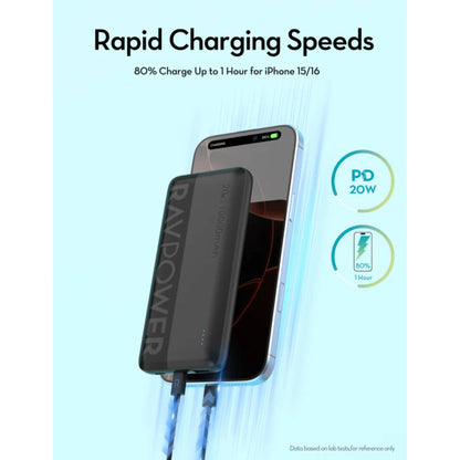RAVPower RP-PB1228 PD Pioneer 10000mAh 20W Power Bank Black