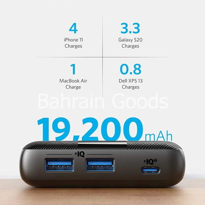 Anker PowerCore III Elite 19200 60W Power Bank Black Bahrain Goods AN.A1284H11.BK