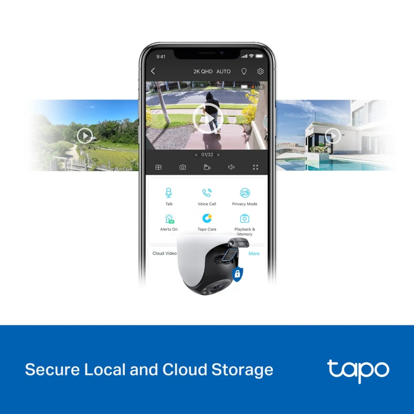 TP-Link Tapo C520WS Outdoor WiFi Camera 2K QHD | 360° Pan Tilt Security Cam
