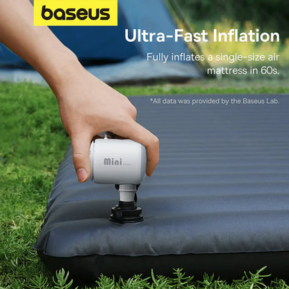 Baseus PocketGo Portable Air Pump – 3500Pa Mini Electric Inflator for Mattress, Boat & Camping