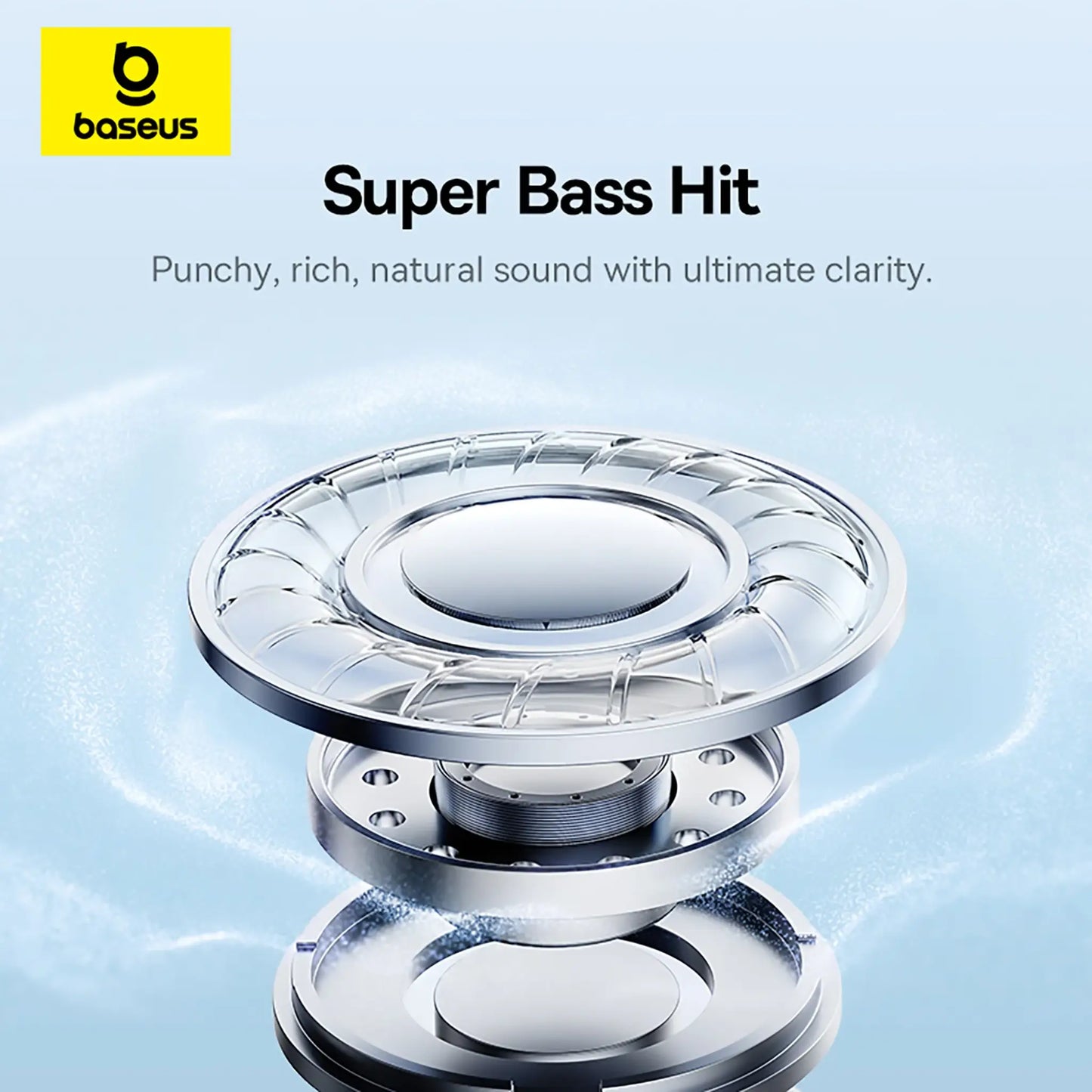 Baseus Bass BH1 Lite Wireless Headphones Bluetooth 6.0 | 80H Battery Life