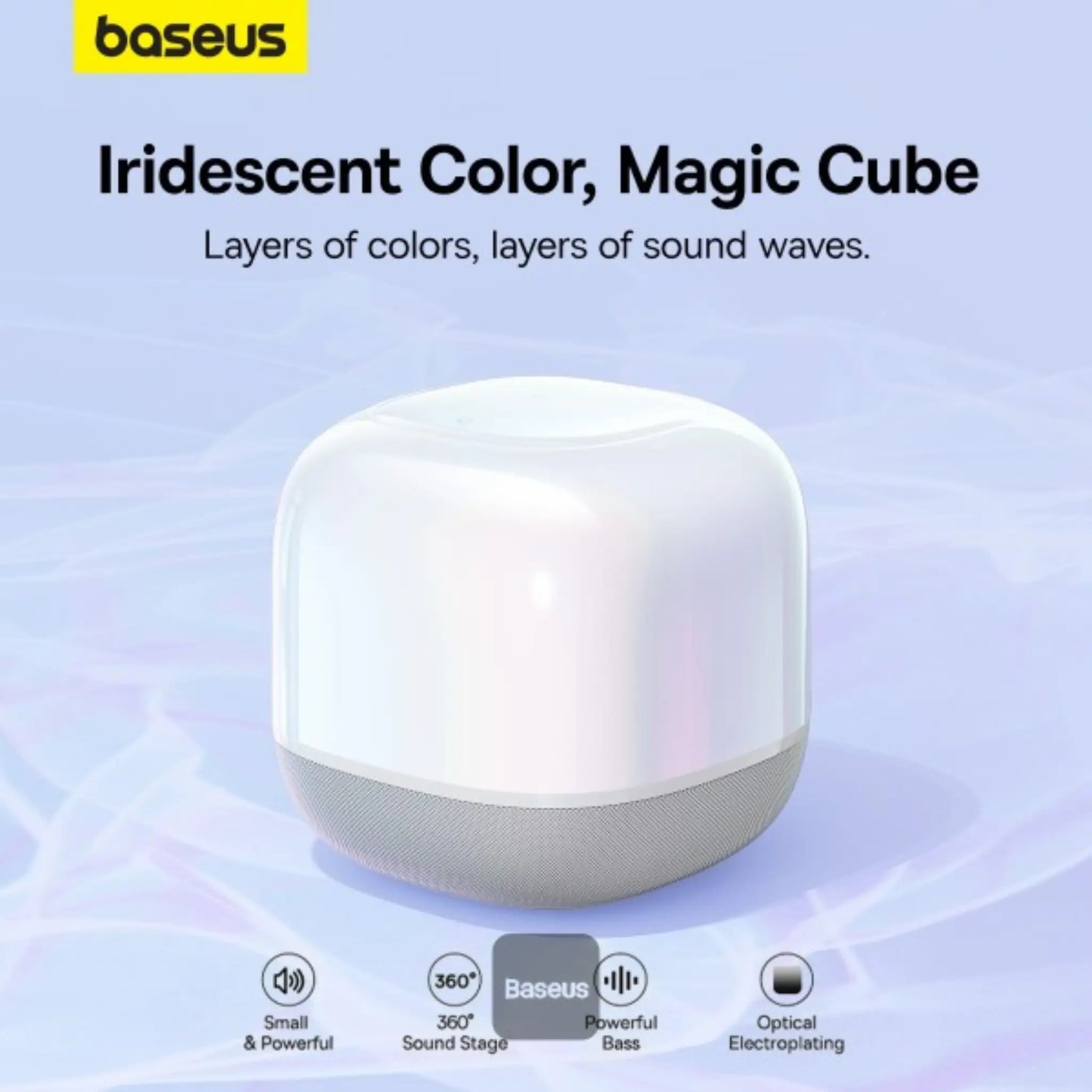 Baseus AeQur V2 Portable Wireless TWS Speaker Moon White | 30H Playtime Bluetooth Speaker