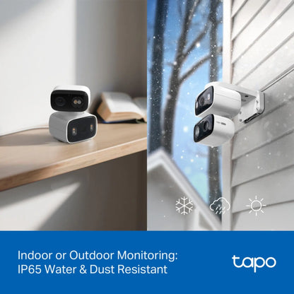TP-Link Tapo C246D Dual Lens 2K Security Camera | Indoor/Outdoor Smart WiFi CCTV
