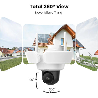 Aosu FloodlightCam Pro L5P Camera Wired 3K UHD Outdoor Security Camera | 360° Coverage, 24/7 Recording, Color Night Vision