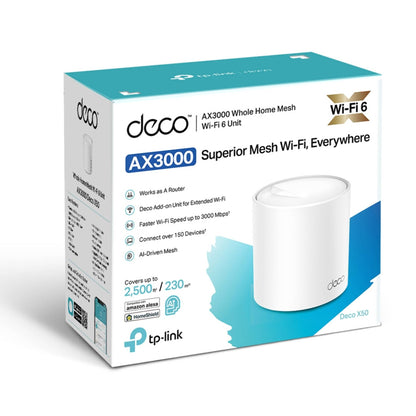 TP-Link Deco X50 AX3000 Mesh WiFi 6 Router | Whole Home Coverage | 1-PACK