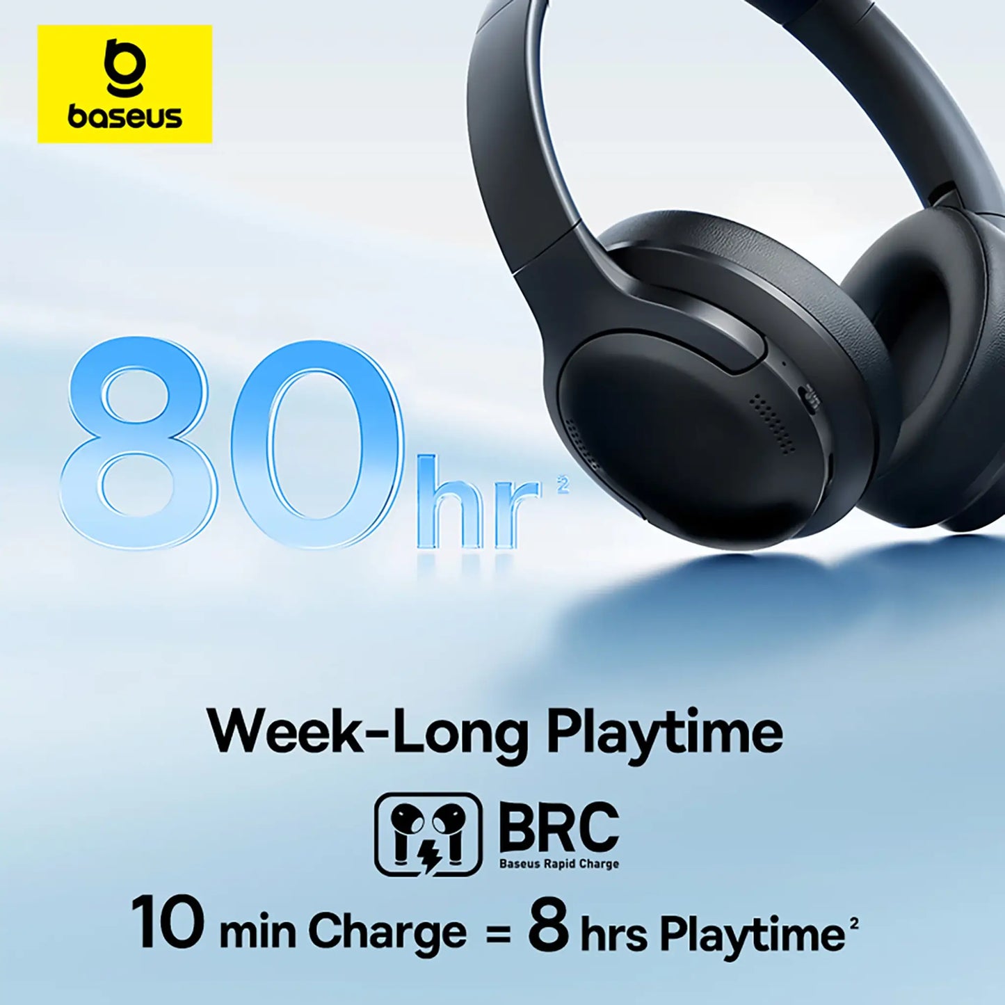 Baseus Bass BH1 Lite Wireless Headphones Bluetooth 6.0 | 80H Battery Life