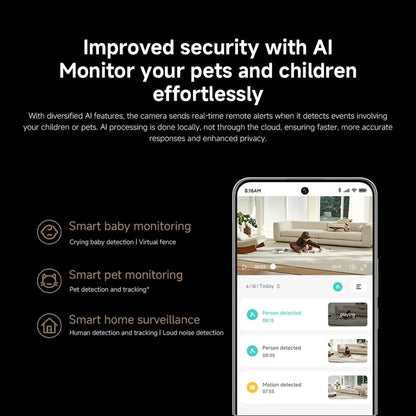 Xiaomi Smart Camera C701 8MP 4K HDR | AI Detection, Baby Cry & Pet Tracking | Indoor Security Camera