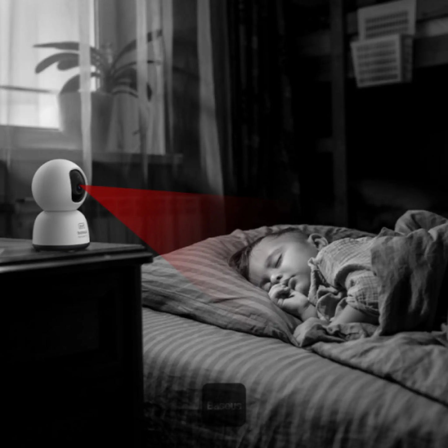 Baseus Security P1 Lite 3MP Wi-Fi Indoor Camera 360° Pan AI Detection Night Vision