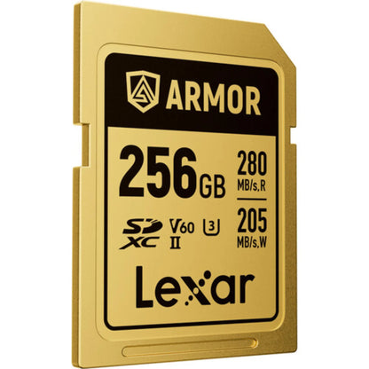 Lexar ARMOR GOLD 256GB UHS-II V60 SDXC Memory Card – 280MB/s 4K SD Card