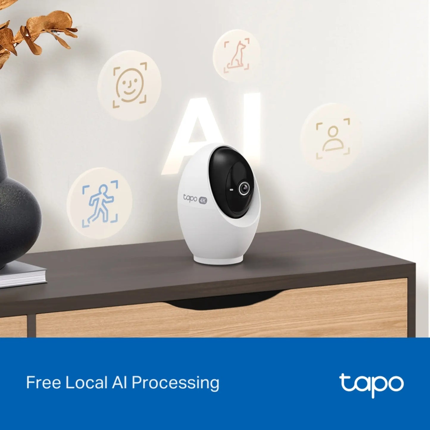 TP-Link Tapo C260 4K 8MP Pan/Tilt AI Security Camera | 360° WiFi CCTV
