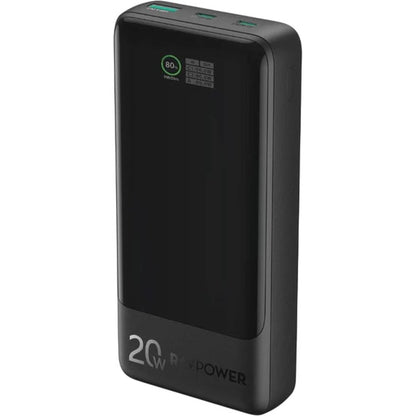 RavPower PB-1238 20000mAh TFT Display Power Bank 2C 1A PD 20W - Black