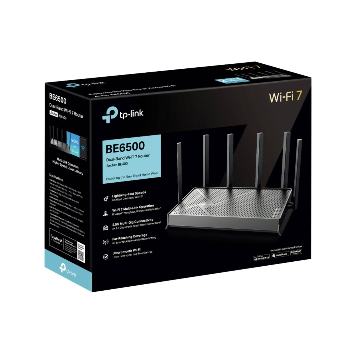 TP-Link Archer BE400 BE6500 Wi-Fi 7 Router | 6.5 Gbps