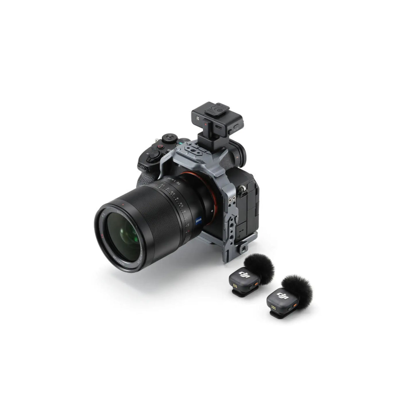 DJI Mic 3 Wireless Microphone (2 TX + 1 RX) with Charging Case – 28H Battery for iPhone, Android & Camera