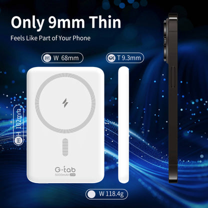 G-Tab MINI50 - 5000 mAh Magnetic Powerbank - Compatible with Magsafe