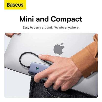 Baseus USB-C 5-in-1 Hub UltraJoy | HDMI 4K, 3× USB 3.0, PD Charging – Grey
