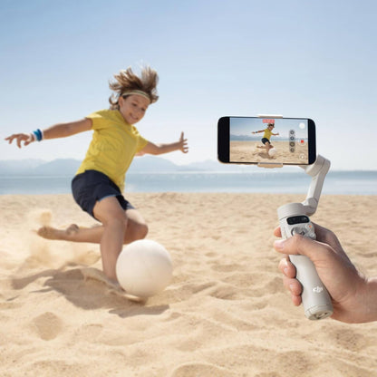 DJI Osmo Mobile 7 is a portable 3-axis gimbal stabilizer for iPhone and Android